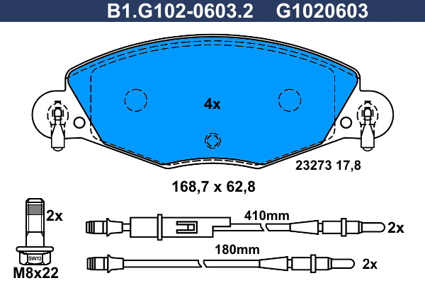 Remblokset Galfer B1.G102-0603.2