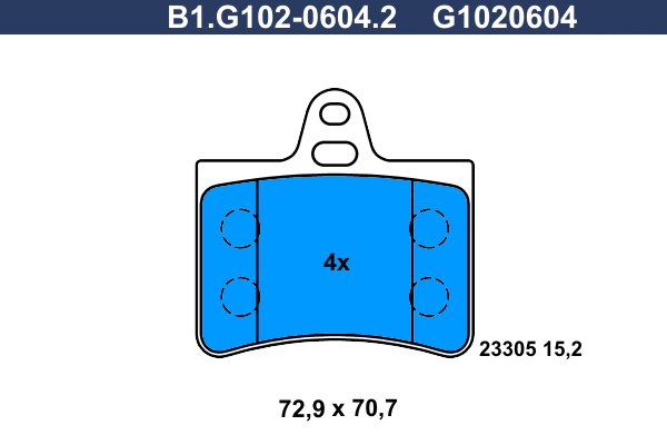 Remblokset Galfer B1.G102-0604.2