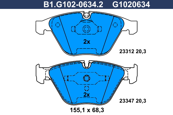 Remblokset Galfer B1.G102-0634.2