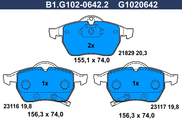 Remblokset Galfer B1.G102-0642.2