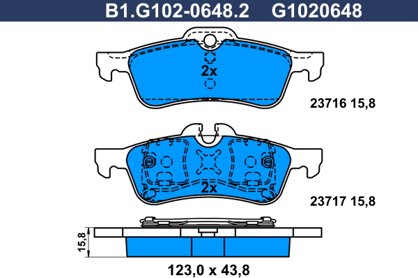 Remblokset Galfer B1.G102-0648.2