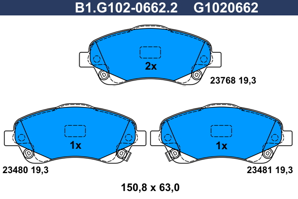 Remblokset Galfer B1.G102-0662.2