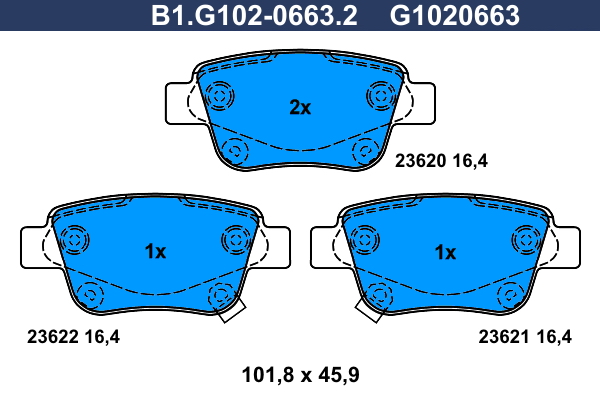 Remblokset Galfer B1.G102-0663.2