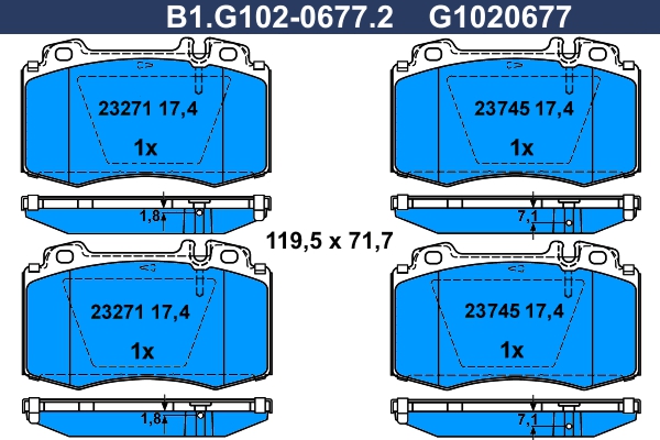 Remblokset Galfer B1.G102-0677.2