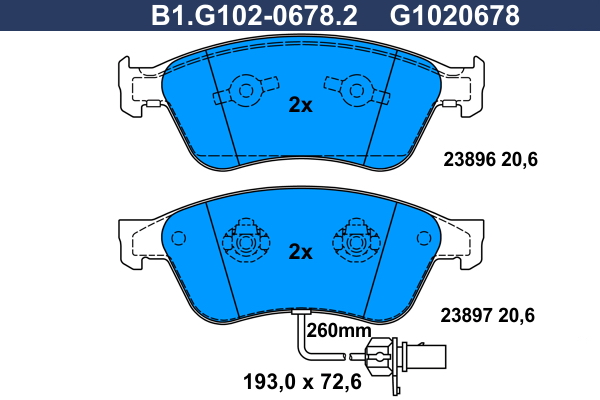 Remblokset Galfer B1.G102-0678.2