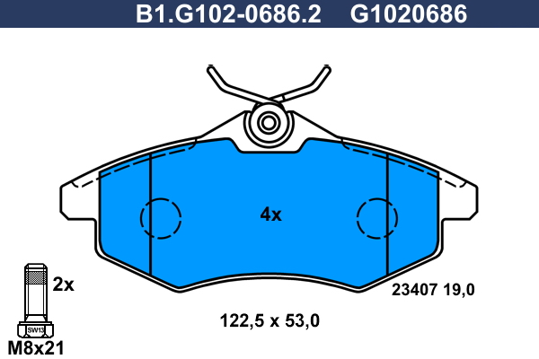 Remblokset Galfer B1.G102-0686.2