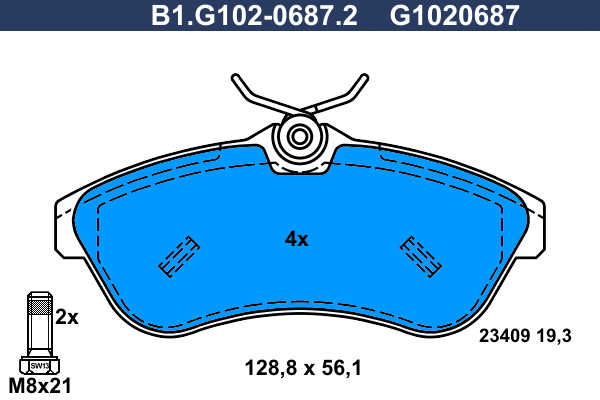 Remblokset Galfer B1.G102-0687.2