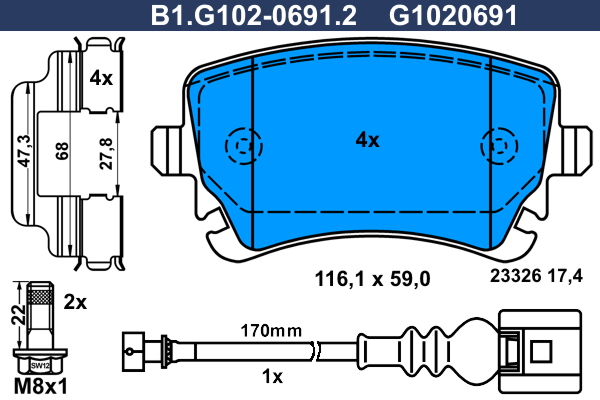 Remblokset Galfer B1.G102-0691.2