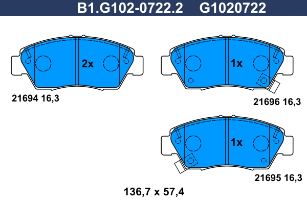 Remblokset Galfer B1.G102-0722.2