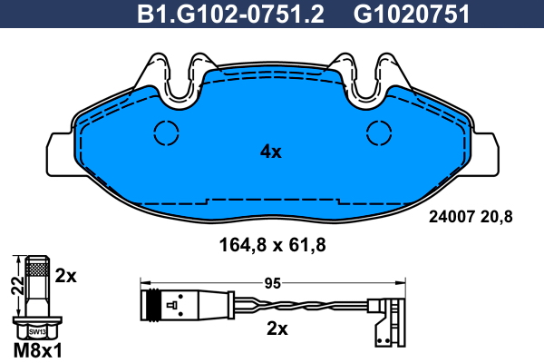 Remblokset Galfer B1.G102-0751.2