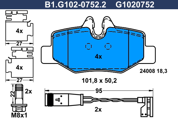 Remblokset Galfer B1.G102-0752.2