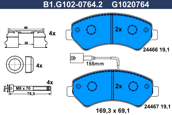 Remblokset Galfer B1.G102-0764.2