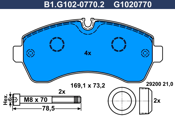 Remblokset Galfer B1.G102-0770.2