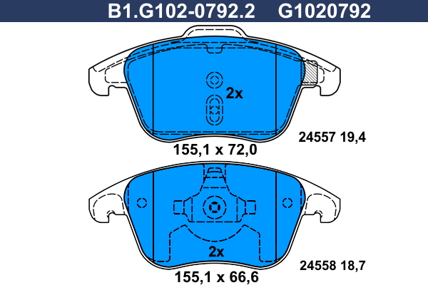 Remblokset Galfer B1.G102-0792.2