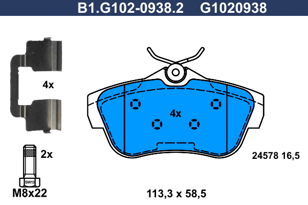 Remblokset Galfer B1.G102-0938.2