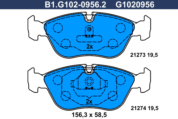 Remblokset Galfer B1.G102-0956.2