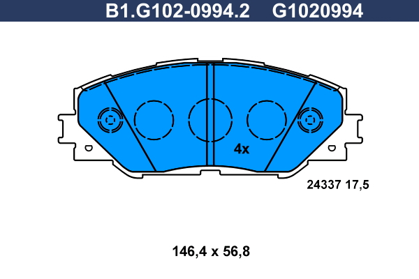 Remblokset Galfer B1.G102-0994.2