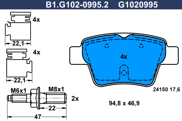 Remblokset Galfer B1.G102-0995.2