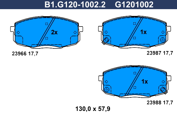 Remblokset Galfer B1.G120-1002.2