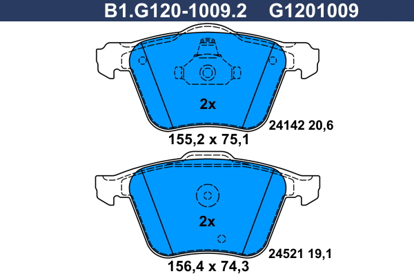 Remblokset Galfer B1.G120-1009.2