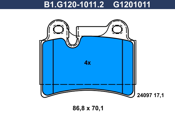 Remblokset Galfer B1.G120-1011.2