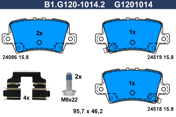 Remblokset Galfer B1.G120-1014.2