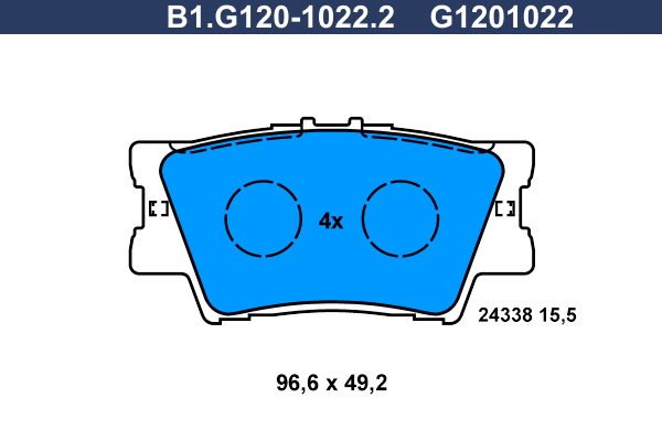 Remblokset Galfer B1.G120-1022.2