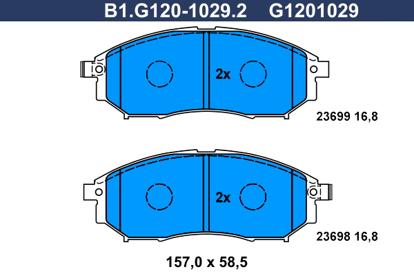 Remblokset Galfer B1.G120-1029.2