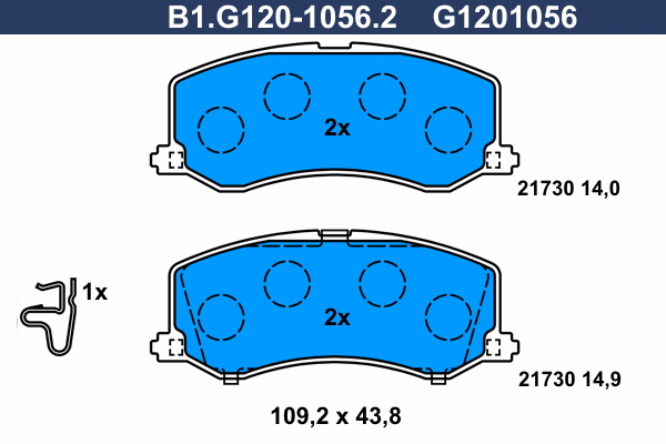 Remblokset Galfer B1.G120-1056.2