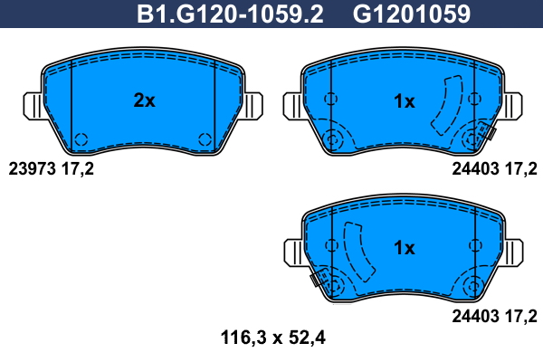 Remblokset Galfer B1.G120-1059.2