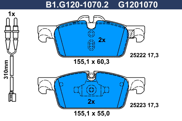Remblokset Galfer B1.G120-1070.2