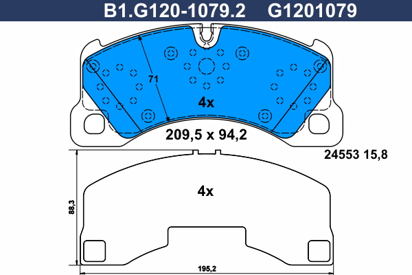 Remblokset Galfer B1.G120-1079.2