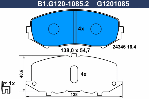 Remblokset Galfer B1.G120-1085.2