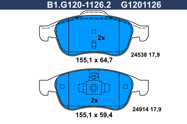 Remblokset Galfer B1.G120-1126.2