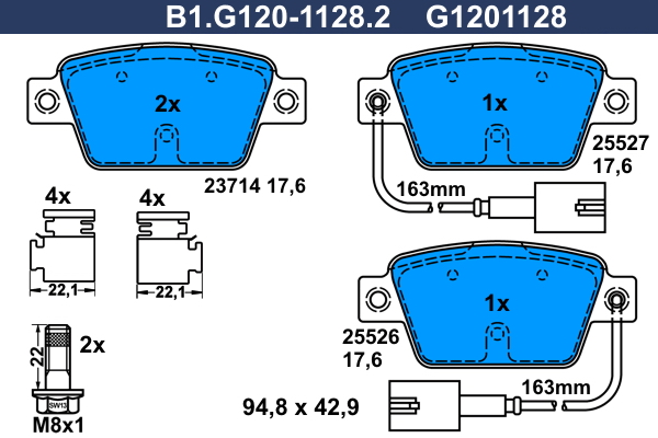 Remblokset Galfer B1.G120-1128.2