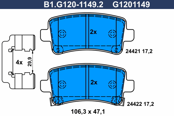 Remblokset Galfer B1.G120-1149.2