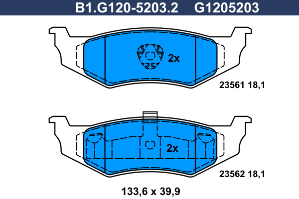 Remblokset Galfer B1.G120-5203.2