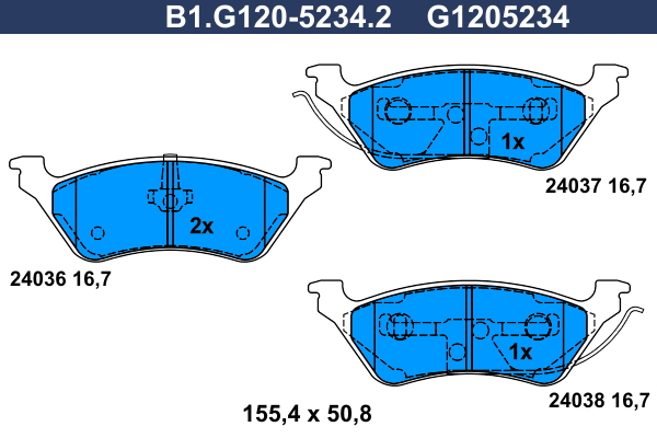 Remblokset Galfer B1.G120-5234.2