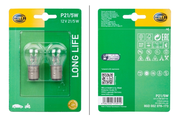 Gloeilamp, parkeer- / begrenzingslicht Hella 8GD 002 078-173