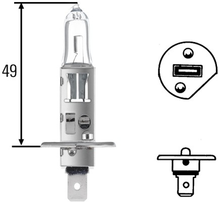 Gloeilamp, koplamp Hella 8GH 002 089-153