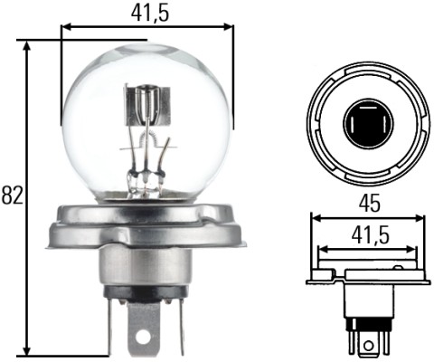 Gloeilamp, koplamp Hella 8GD 002 088-071