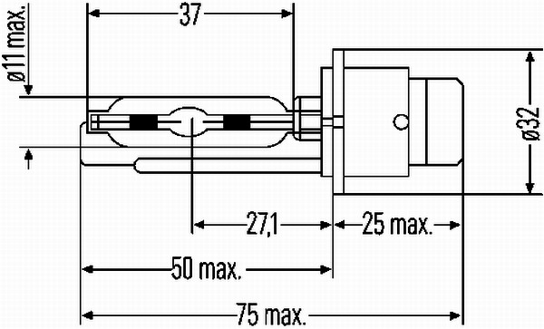 Hella Gloeilamp, koplamp 8GS 007 949-101