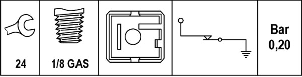 Hella Oliedrukschakelaar 6ZL 003 259-541