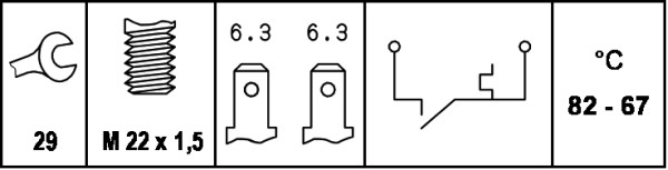 Hella Temperatuurschakelaar 6ZT 007 800-011