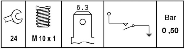 Hella Oliedrukschakelaar 6ZL 009 600-071