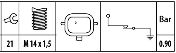 Oliedrukschakelaar Hella 6ZL 003 259-901