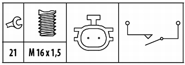 Hella Achteruitrijlichtschakelaar 6ZF 181 612-061