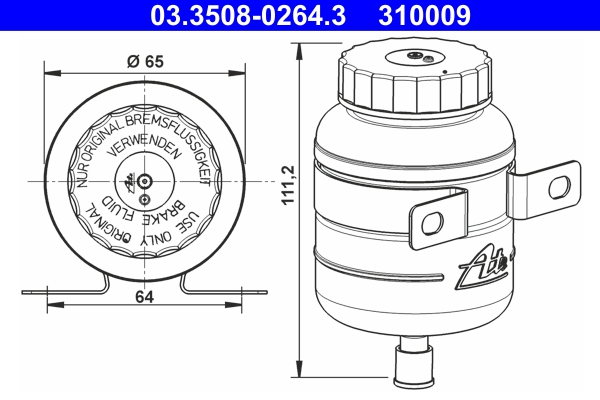 Remvloeistofreservoir ATE 03.3508-0264.3