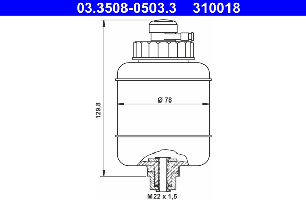 Remvloeistofreservoir ATE 03.3508-0503.3