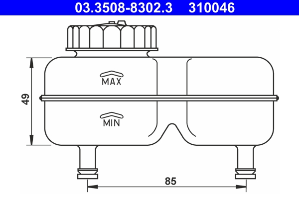 Remvloeistofreservoir ATE 03.3508-8302.3